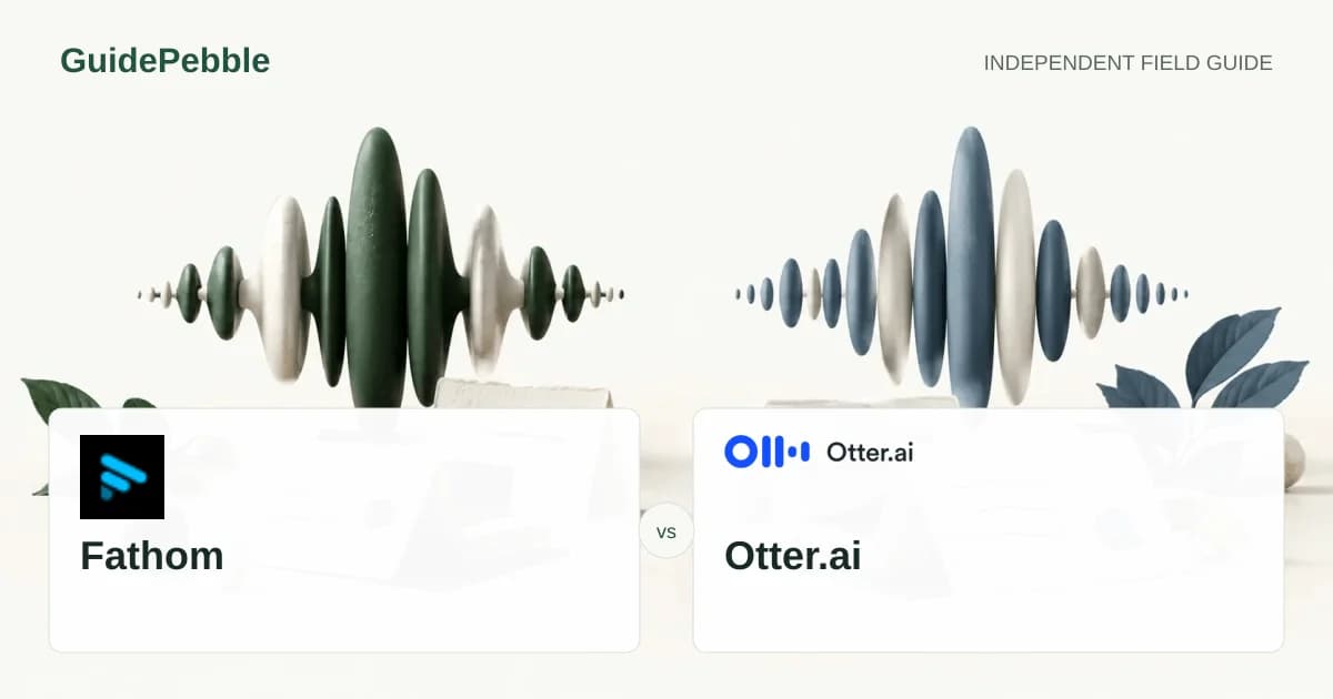Fathom and Otter.ai comparison illustration