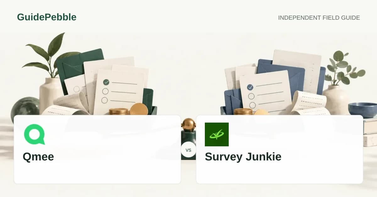 Qmee and Survey Junkie comparison illustration