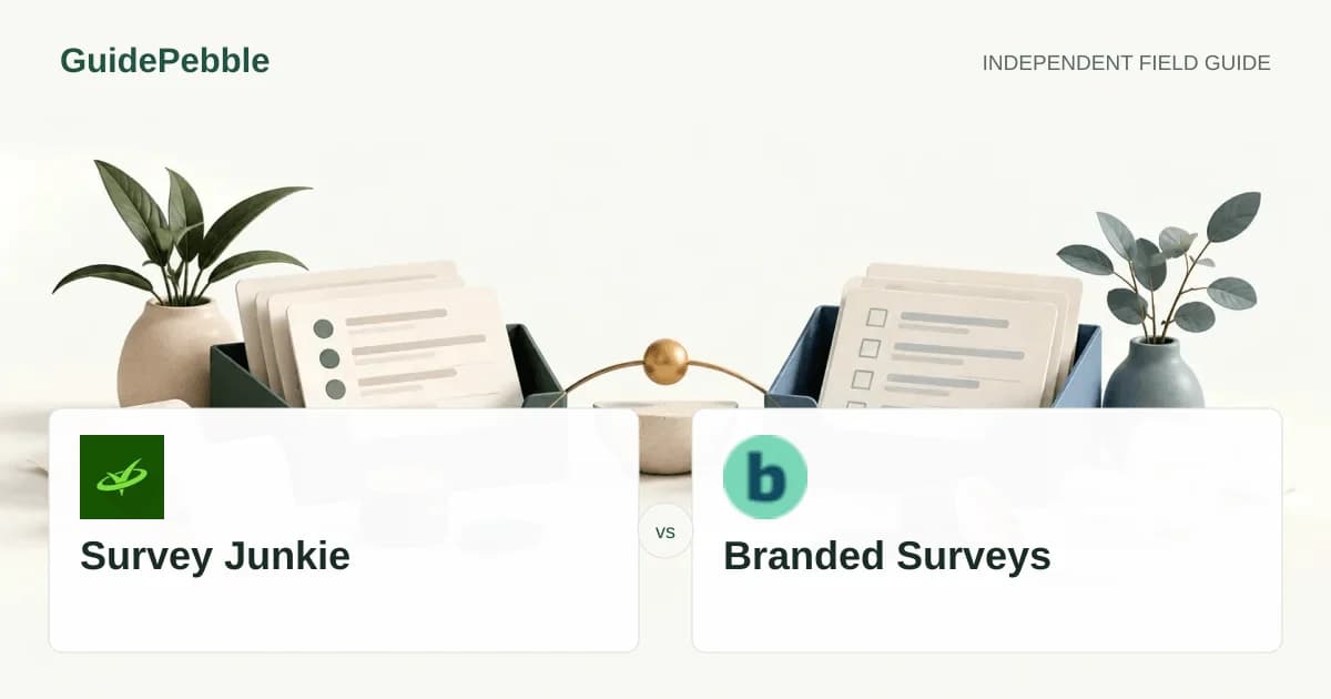 Survey Junkie and Branded Surveys comparison illustration