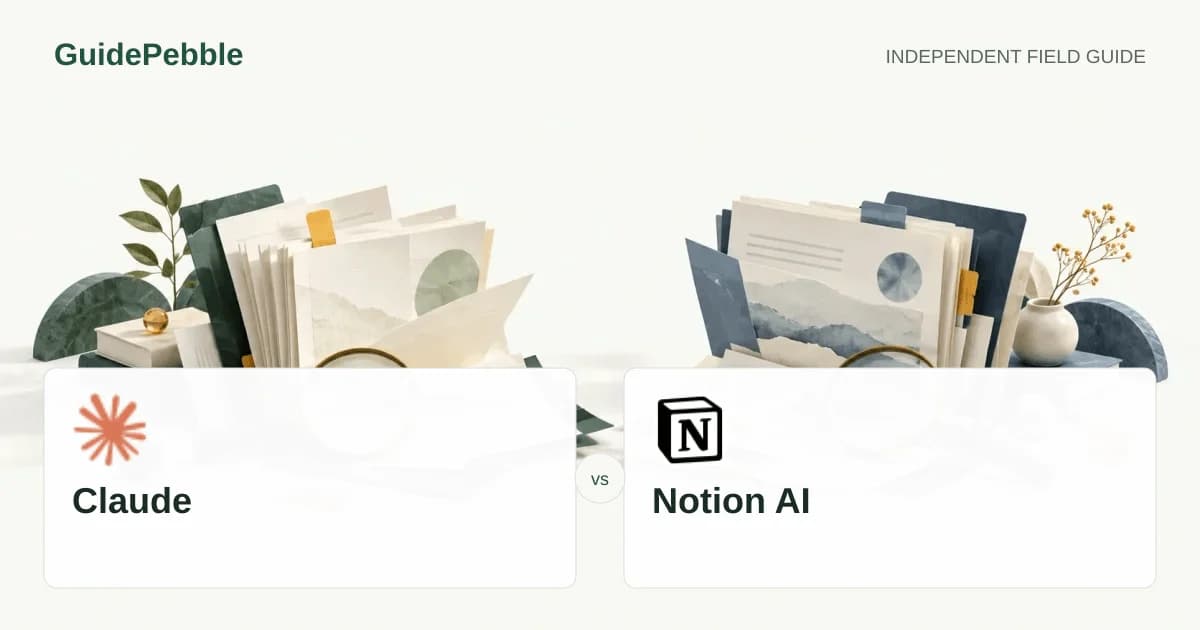 Claude and Notion AI comparison illustration